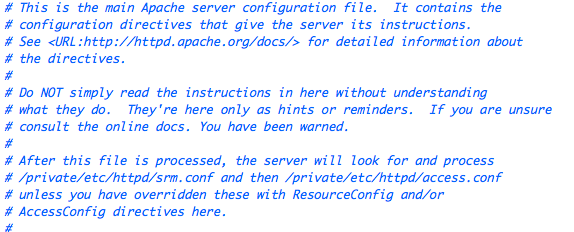 apache config