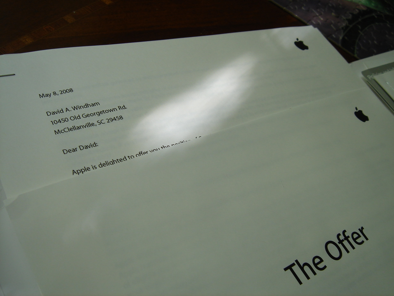 Apple Job Offer