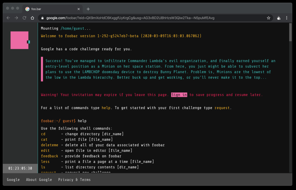 Google FooBar