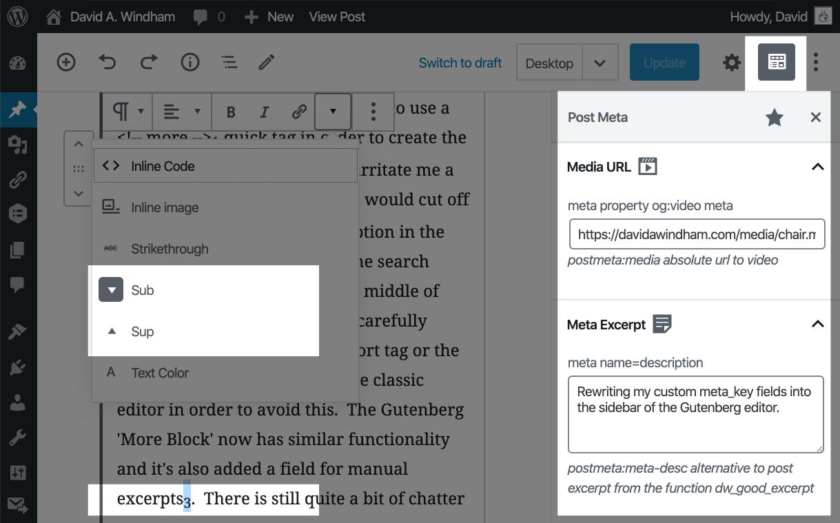 Gutenberg Sidebar Plugin