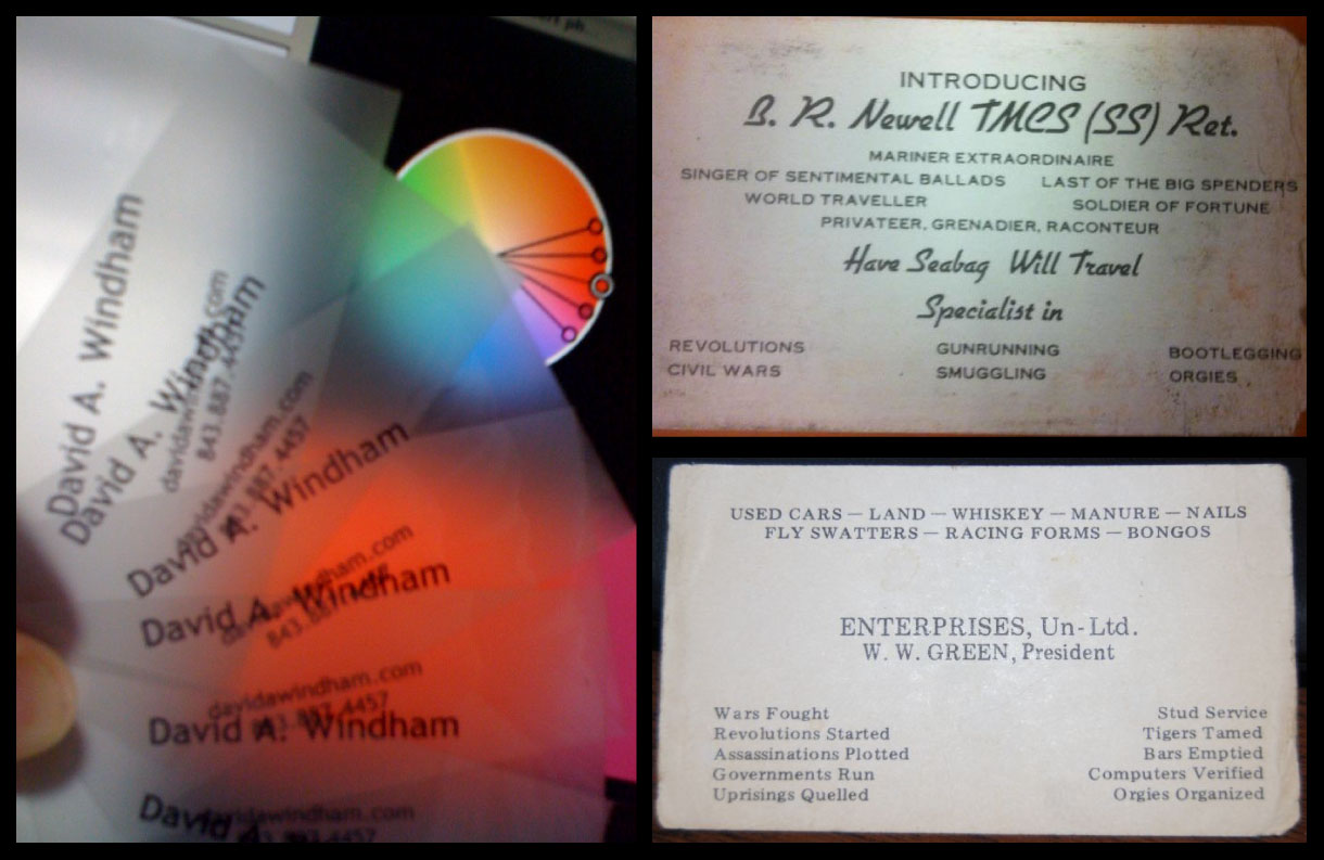 personal website business card